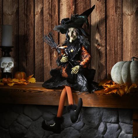 Enhancing the Scare Factor: Mechanical Elements in Sitting Witch Halloween Decorations
